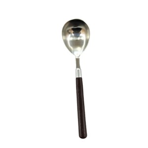 Cuillère à glace en acier inoxydable avec manche imitation noyer, cuillère à melon minimaliste, cuillère à dessert occidentale pour la maison - Product Image 5