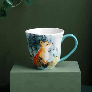 แก้วเซรามิคลายสัตว์ป่าแบบขายส่ง แก้วกาแฟสไตล์นอร์ดิก - Product Image 4