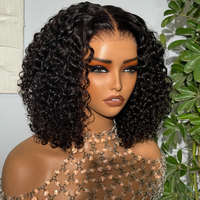 Perruques Full Lace Frontal en Cheveux Humains 13x6 HD Lace Sans Colle Pré-Pluckées Ligne de Cheveux Naturelle Perruque Cheveux Vierges pour Femmes Noir Naturel
