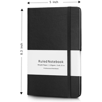 2019 pc portable épais avec stylet à boucle, classeur d'écriture classique, BIGWIN A5, couverture rigide à large règle, de poche, 96 feuilles