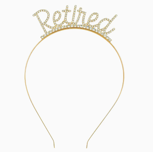 Diadema de Moda DAMAI con Letras de Retiro y Pedrería, Accesorio para el Cabello con Temática de Retiro para Mujeres, Decoración para Fiestas, Adorno para el Cabello - Product Image 3