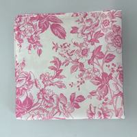 Serviettes de table en tissu polyester à imprimé floral décoratif pour mariage, fête, banquet, événements