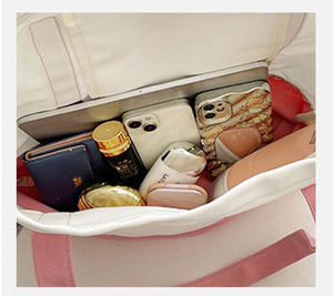 Tùy chỉnh Tote túi dây kéo hàng đầu đóng cửa, cần thiết hàng ngày tái sử dụng tùy chỉnh in Logo Canvas Tote Túi - Product Image 4