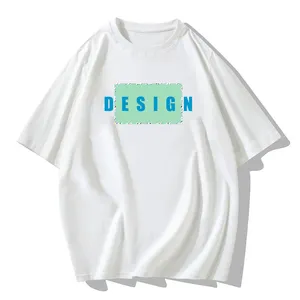 Рекламные изделия из полиэстера/хлопчатобумажной ткани с принтом логотипа, графическая футболка от производителя, футболки blanc