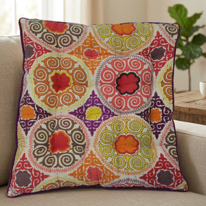 Coussin de siège en coton imprimé 2017 pour canapé, bureau à domicile et chaise de yoga, fait main, carré, 100% coton - Product Image 3