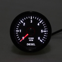 Tachometer 12V Untuk Mobil Diesel 1-20 Silinder 6000RPM 52mm Dengan Lampu Latar Putih, Pengukur RPM, Meter RPM, Gauge Mobil Kustom