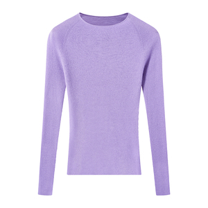 Pull-over en cachemire 100% léger à col rond et manches longues, confortable, pour femmes, vente en gros - Product Image 5