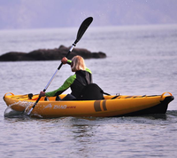 Kayak gonflable de pêche Mako en PVC personnalisé en usine pour une personne seule 390 bateaux portables bateau de pêche 1 pièce bateau à côtes