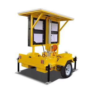 مقطورة متنقلة مزودة بلوحة رسائل VMS مع لوحة بيانات متحركة متنقلة قابلة للدوران متنقلة تعمل بالطاقة الشمسية مزودة بإضاءة <span class=keywords><strong>LED</strong></span> إشارة عرض مرور ملونة بالكامل - Product Image 5