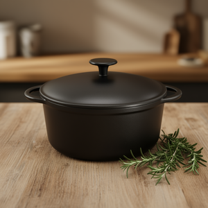 Olla de hierro fundido Meat Pot Rustica de 5.5 Qt con tapa para cocinar a fuego lento - Product Image 3