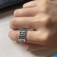Bague Croisée Vintage pour Hommes Style Hip Hop Punk Tendance Design Ouvert en Alliage – Vente en Gros Europe et Amérique