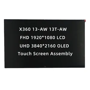 LCD pengganti untuk HP Spectre x360 13-AW Series, Lcd layar sentuh engsel penuh perakitan Monitor FHD UHD OLED 13.3 inci