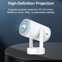 Vente en gros de projecteurs portables de haute qualité, 180 lumens ANSI, 720P, décodage vidéo 4K, écran 120 pouces, Android, mise au point automatique, correction de la distorsion trapézoïdale