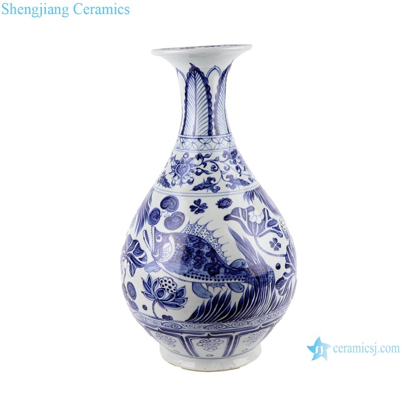 中国　花器 RZKR42中国古董元代鱼藻瓷器玉虎春花瓶| Alibaba.com