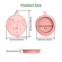 Couvre-gobelet en silicone avec trou pour paille, anti-poussière, compatible avec la plupart des gobelets en verre ronds