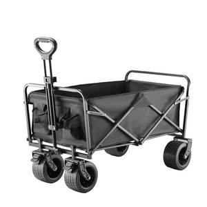 Nuevo Carrito de Camping Plegable y Portátil con Marco de Acero al Carbono y Tela Oxford 600D Negra para <span class=keywords><strong>Comprar</strong></span> Verduras y Hacer Picnic - Product Image 1
