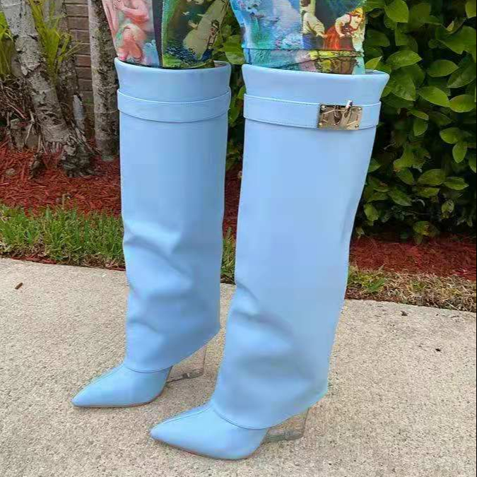 Новое поступление, женские прозрачные сапоги из пвх на танкетке, с острым носком, для женщин и девушек, вечерняя одежда, на высоком каблуке, ботфорты, зимние сапоги до бедра