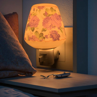 Lámpara de Pared Enchufable TC25 ETL USA ABS PC PBT con Bombilla de Luz Cálida, Lámpara de Noche para Dormitorio, Multifuncional, Estilo Tradicional