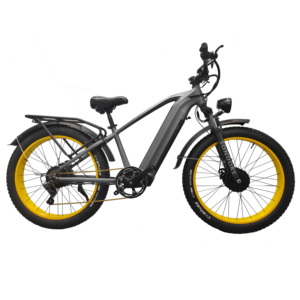 Vélo de montagne électrique 48V, vélo électrique 20 pouces, 7 vitesses, cadre en alliage d'aluminium, freins à disque mécaniques, moteur arrière double sans balais - Product Image 2
