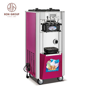 Máquina para hacer helados 3 sabores 20-28 L/H Máquina automática para hacer helados de yogur congelado Restaurante Máquina comercial de helados de servicio suave - Product Image 1