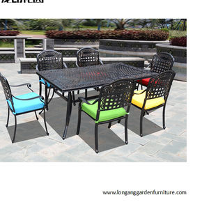 Juego de muebles de ratán para jardín al aire libre de aluminio Juego de muebles de cuerda Juego de sillas de metal para exteriores Sillas <span class=keywords><strong>Restaurante</strong></span> - Product Image 5