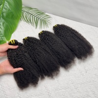 Cheveux humains vietnamiens 100% naturels non traités de grade 12A, alignés sur les cuticules, fournisseur de mèches de cheveux bruts Afro Kinky 4C