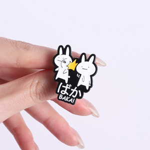 เข็มกลัดเคลือบลายกระต่ายบาคาญี่ปุ่น สไตล์อนิเมะ น่ารัก ตลกๆ ขายส่ง - Product Image 4