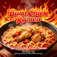 Option végétalienne - Ramen Burn Chick - Ramen asiatique épicé - Ramen instantané halal