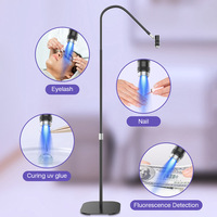 Lampe UV LED pour la polymérisation de la colle d'extensions de cils, séchage rapide, lumière violette, sur pied, pour salon de beauté