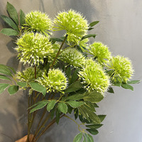 Fleur artificielle en plastique à 3 têtes, réaliste, en forme d'ail ou d'oignon, fausse fleur de pampille durable et moderne, idéale pour la remise des diplômes et la fête des Mères
