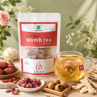 Teh Herbal Winstown Womb Tea untuk Wanita, Dong Quai, Kurma Merah, Mawar, Dukungan Menstruasi Alami, 10 Kantong Teh Piramid