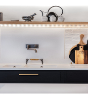 Style à la mode de luxe Offre Spéciale en Chine Personnaliser les conceptions Armoire de cuisine en bois massif imperméable