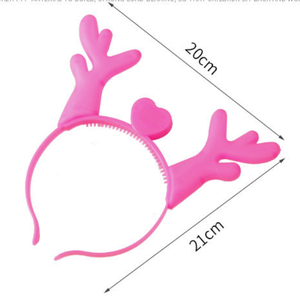 Diadema con luz LED de ciervo navideño, lámpara de astas parpadeantes para el mercado nocturno - Product Image 3