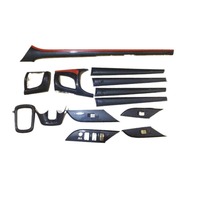 Maictop Garniture de poignée de porte en fibre de carbone Style GR Garnitures intérieures Panneau de garniture automobile Kit de garniture pour Hilux Revo 2016-2021