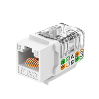 Venta al por Mayor HY-CONNECT 90 °   Conector Keystone Cat6 UTP, Pines Dorados Desplazados, Anti-Interferencia, Módulo RJ45 de Alta Densidad para PC