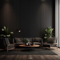 Paneles Acústicos Decorativos de Revestimiento de Papel PU con Diseño de Listones, Paneles Acústicos para Reducción de Sonido para el Hogar y Gimnasios, APK019