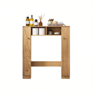 Meuble de salle de bain en bois, design moderne, autoportant, à un seul niveau, largeur 48 pouces, étagère de rangement gain de place - Product Image 1