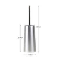 Cepillo de baño de silicona TPR para limpieza de baño con juego de soporte, inodoro de plástico de nailon, cepillos de limpieza de cabeza de inodoro Flexible