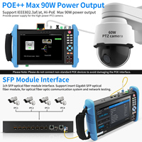 Rsrteng IPC-9800CMADHS Pro 8K, Probador de Cámaras IP CCTV, Monitor WiFi POE++, Cable TVI CVI AHD, DMM, Herramientas de Red SFP
