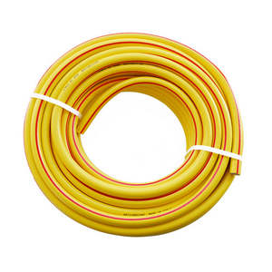 Manguera de jardín amarilla de 5/8 pulgadas x 25 pies, reforzada para riego exterior - Product Image 1