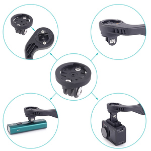 Nouveau support d'ordinateur de vélo 2 en 1 adaptateur de montage en aluminium pour guidon pour ordinateur de vélo <span class=keywords><strong>Garmin</strong></span> et pour caméras d'action Gopro - Product Image 5