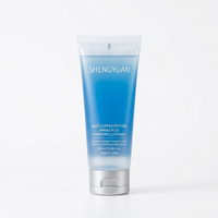 Micro-mousse nettoyante fermentée à la Tremella, enrichie en peptides de cuivre bleu, mousse oxygénante pour le visage, texture soyeuse, mousse clarifiante pour la peau