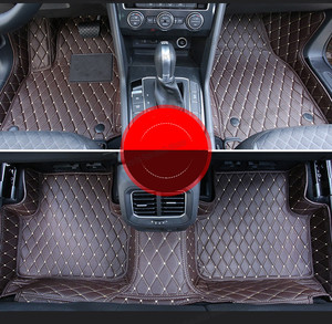 Tapis de sol de voiture en cuir pour Volkswagen <span class=keywords><strong>Tiguan</strong></span> 2007-2020 2019 <span class=keywords><strong>2018</strong></span> 2017 2016 2015 2013 2009 2008 MK2 <span class=keywords><strong>vw</strong></span> Tapis 2021 2022 2023 2024 - Product Image 2