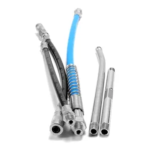 Hydraulic Grease Extension Pipe Lubrication 4500psi Working Pressure Steel Grease Gun Hose for Pneumatic Oil Gun