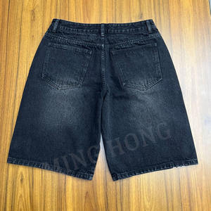 กางเกงยีนส์ขาสั้นทรงแบ็กกี้คุณภาพสูง พิมพ์ลายโลโก้ตามสั่ง แถบข้าง ผลิตโดยผู้ผลิต - Product Image 6