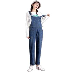 Jeans enceintes pantalons de maternité jarretelles Jeans grande taille pantalon ensemble Denim salopette <span class=keywords><strong>grossesse</strong></span> barboteuses L à 5XL - Product Image 1