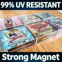 Boîte de présentation en acrylique pour 24 boosters de Yugioh, résistance UV à 99 %, aimant puissant, protection pour cartes de jeu TCG