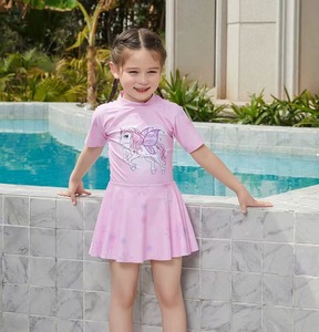 Traje de Baño de una Pieza de Poliéster de Secado Rápido para Niñas, para Aguas Termales, Surf, Moda Princesa - Product Image 3