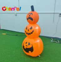 Décoration gonflable d'Halloween de 4 pieds, citrouille gonflable d'Halloween avec lumières LED, citrouille gonflable pour décorations de jardin