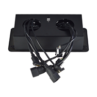 Toma de Corriente Emergente USB Internacional para Escritorio, Caja de Conexión Multimedia Oculta, Toma de Corriente Emergente para Escritorio